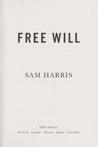 Cover of Free Will